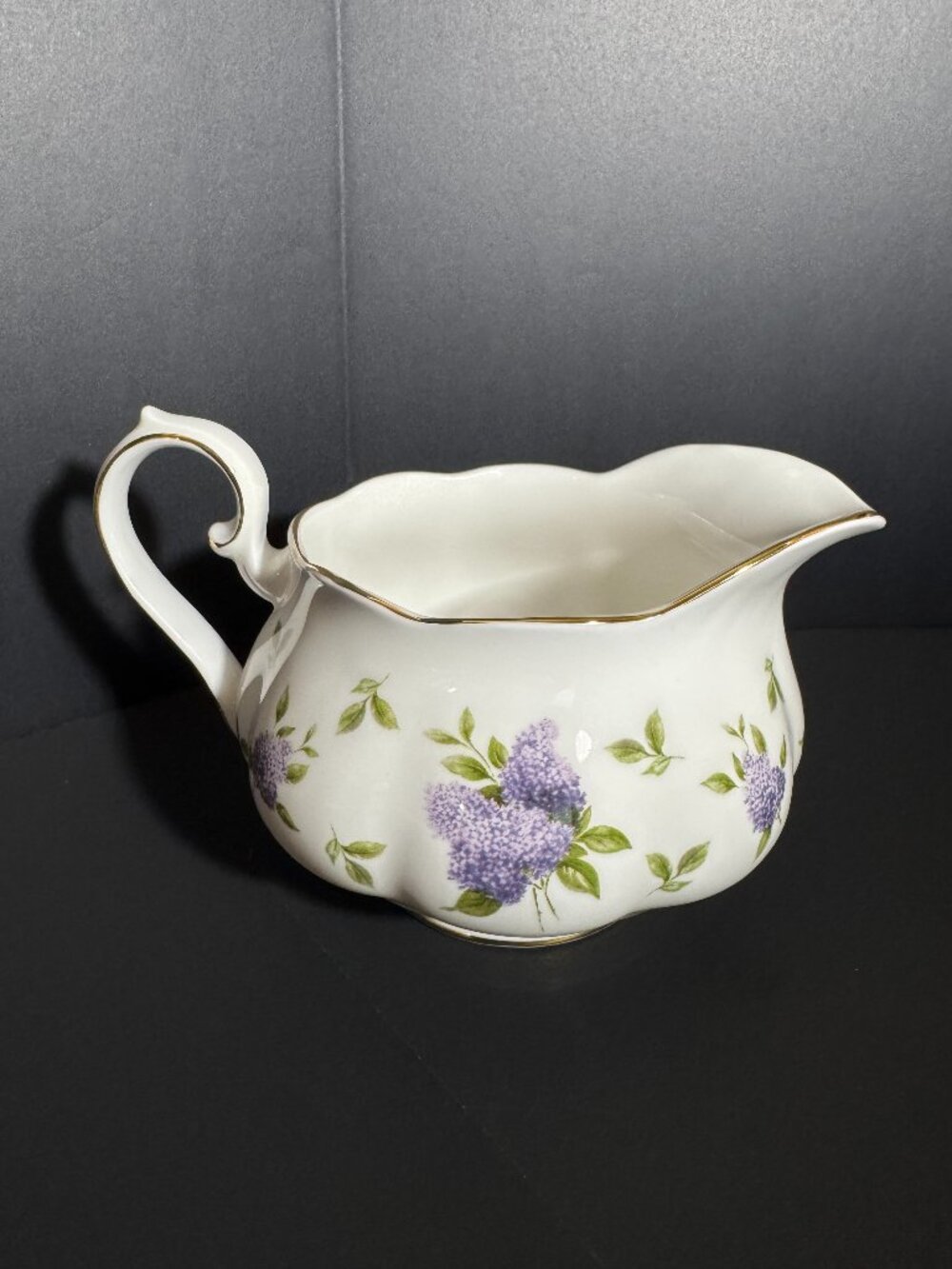Royal Albert Lilac Lane Gold Trim Gravy Boat Bone China Made in England Archive